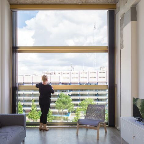 ConceptSystem 77 Türen, ConceptFolding 77 Schieben und Falten und ConceptWall 50 Fassaden - Philips Light Tower Lofts ansässig in Eindhoven, die Niederlande