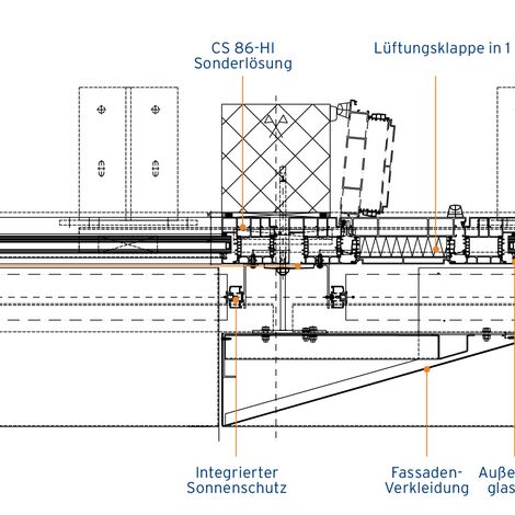 CS 86-HI (c) Abgesagte Systeme und ConceptWall 50 Fassaden - College/University Technical Vocational School Visp ansässig in Visp, Schweiz