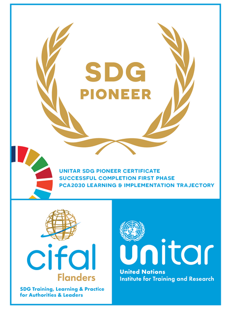 The SDG Pioneer logo.