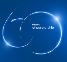 60 Jahre Partnerschaftslogo.
